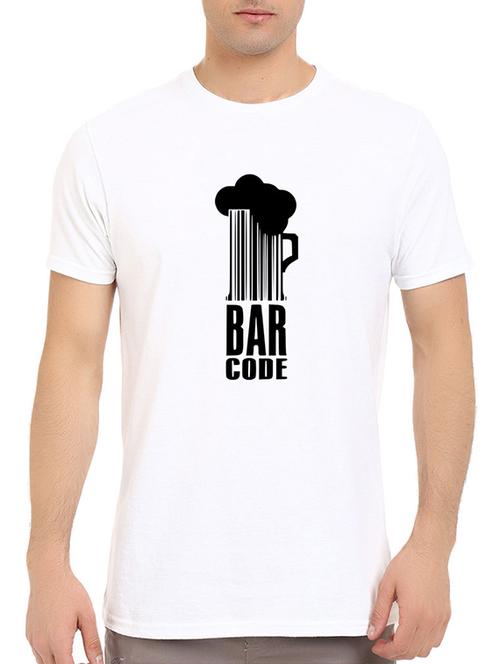 white cotton front print t-shirt - 14536113 - Standard Image - 1