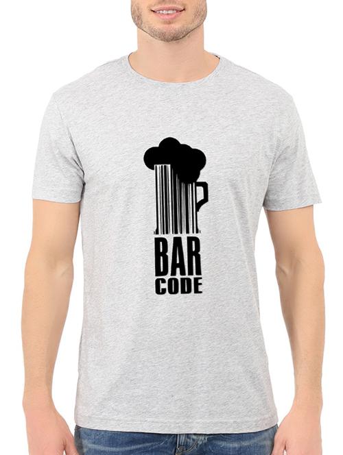 grey cotton front print t-shirt - 14536115 - Standard Image - 1
