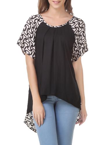 black rayon asymmetric top - 14536183 - Very Small Image - 1