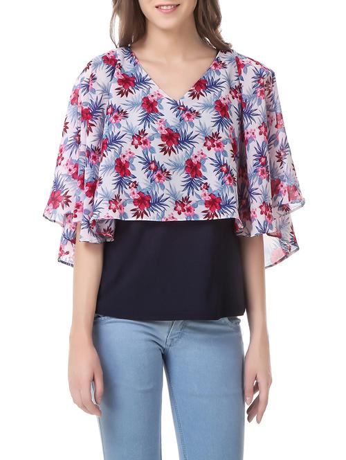 navy blue layered top - 14536187 - Very Small Image - 1