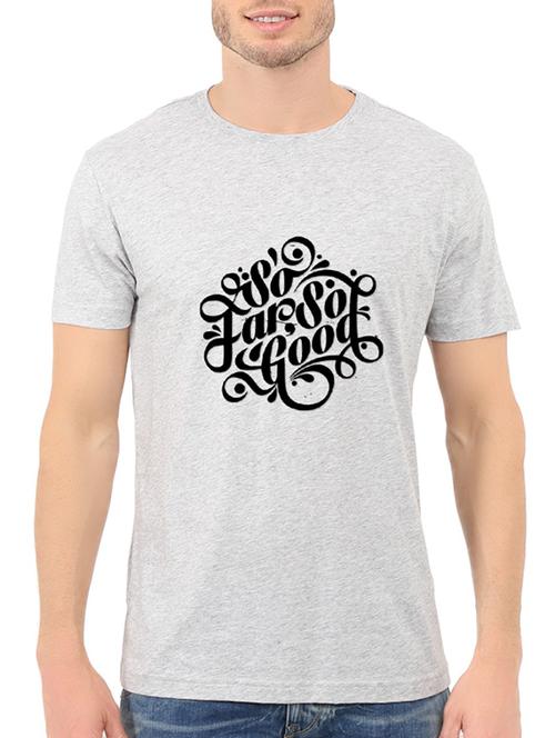 grey cotton chest print tshirt - 14536328 - Standard Image - 1