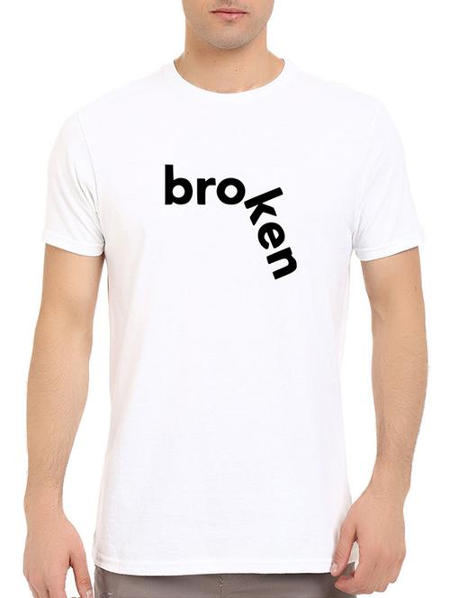 white cotton chest print tshirt - 14536336 - Standard Image - 1