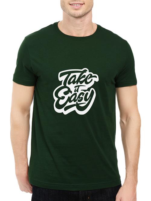 green cotton chest print tshirt - 14536340 - Standard Image - 1