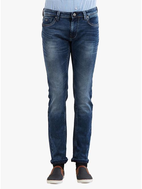 blue cotton washed jeans - 14536501 - Very Small Image - 1