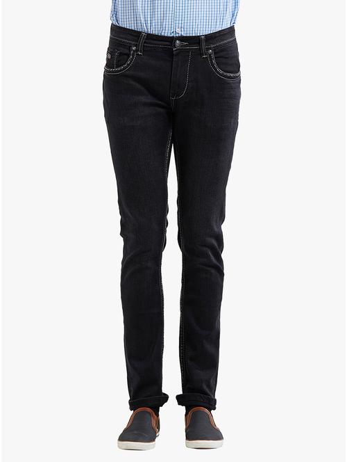black cotton plain jeans - 14536504 - Standard Image - 1