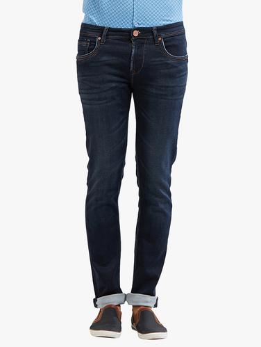 blue cotton plain jeans - 14536507 - Very Small Image - 1