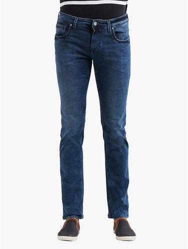 blue cotton plain jeans - 14536529 - Very Small Image - 1