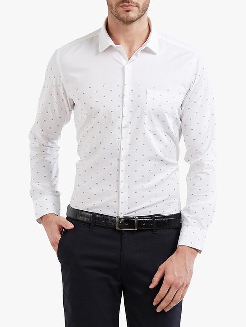 white cotton casual shirt - 14536550 - Very Small Image - 1