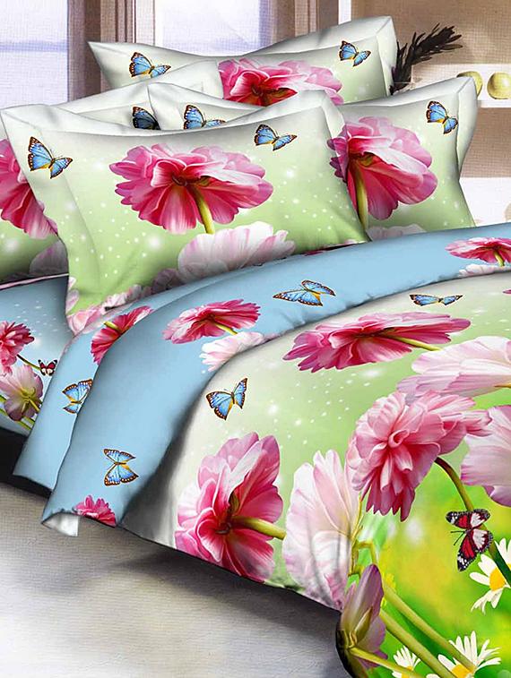 Micro Fibre Double Bedsheet With Two pillow covers - 14536581 - Zoom Image - 1