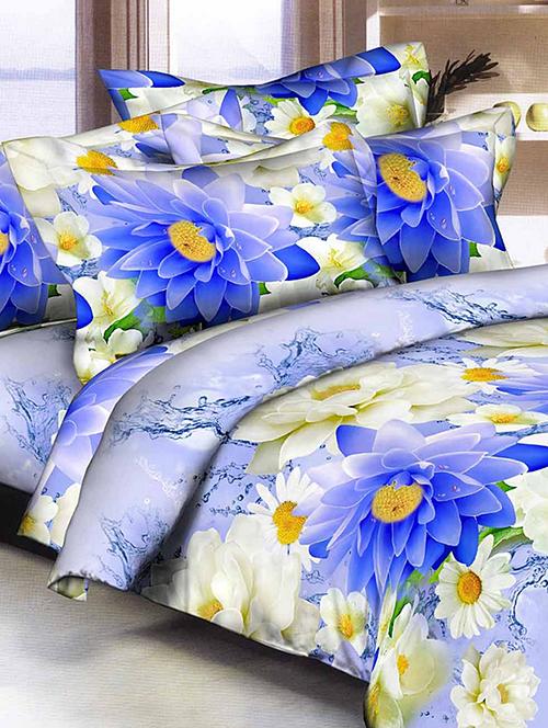 Micro Fibre Double Bedsheet With Two pillow covers - 14536582 - Very Small Image - 1