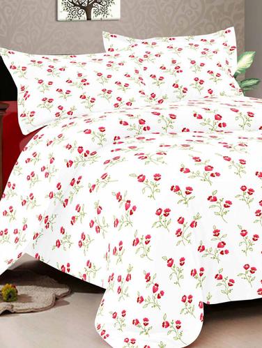 100% Cotton King size Double Bedsheet With Two pillow covers - 14536589 - Very Small Image - 1