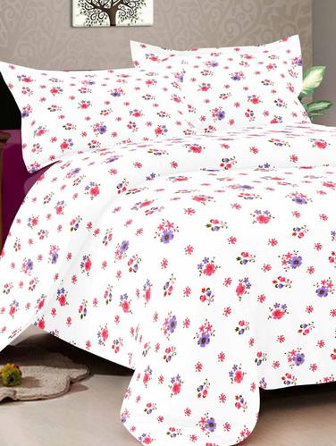 100% Cotton King size Double Bedsheet With Two pillow covers - 14536596 - Very Small Image - 1