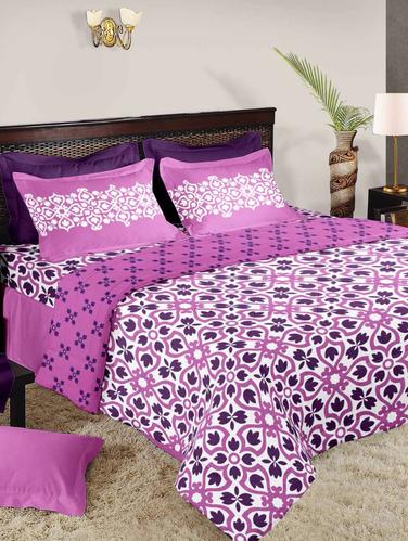 100% Cotton Double Bedsheet With Two pillow covers - 14536608 - Very Small Image - 1