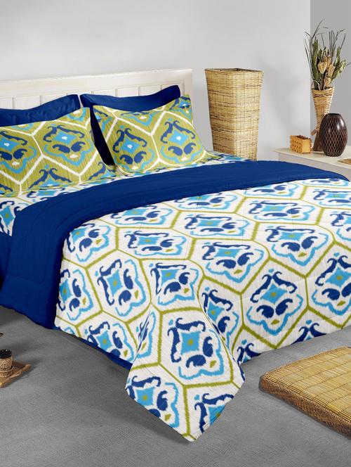 100% Cotton Double Bedsheet With Two pillow covers - 14536617 - Very Small Image - 1