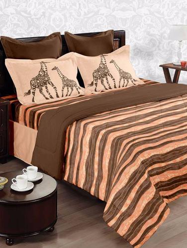 100% Cotton Double Bedsheet With Two pillow covers - 14536621 - Very Small Image - 1