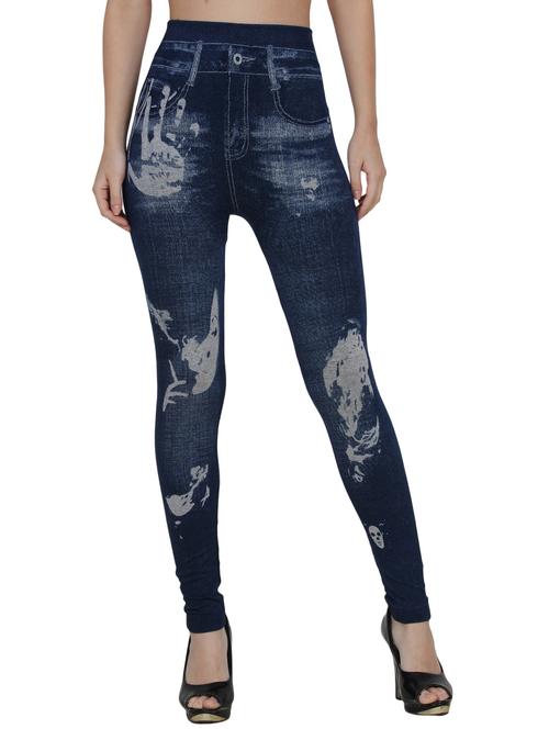 dark blue cotton jeggings - 14536663 - Very Small Image - 1