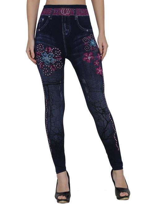 dark blue cotton jeggings - 14536677 - Very Small Image - 1