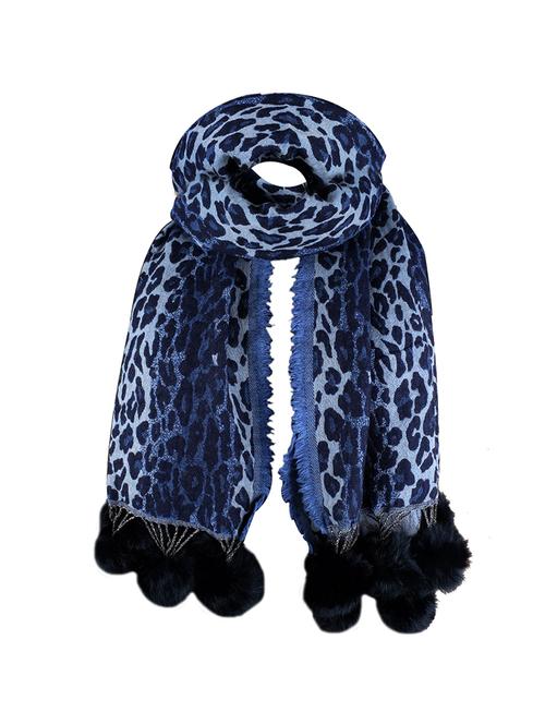 blue woolen stole - 14537044 - Very Small Image - 1