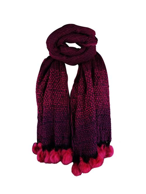 purple woolen stole - 14537046 - Very Small Image - 1