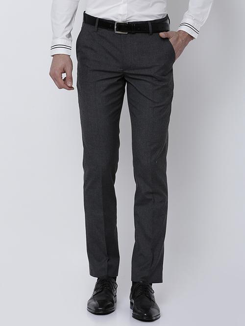 grey polyester blend formal trouser - 14537149 - Very Small Image - 1