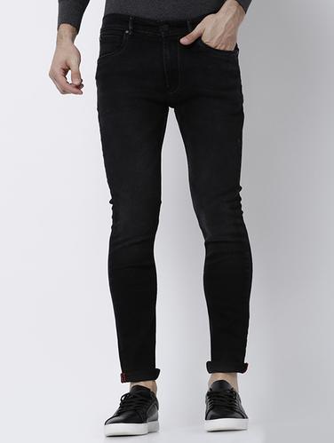 black cotton blend plain jeans - 14537168 - Very Small Image - 1