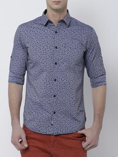 blue cotton casual shirt - 14537215 - Very Small Image - 1