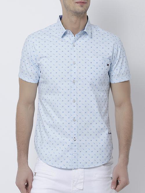 blue cotton casual shirt - 14537249 - Very Small Image - 1