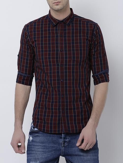 red cotton casual shirt - 14537251 - Very Small Image - 1