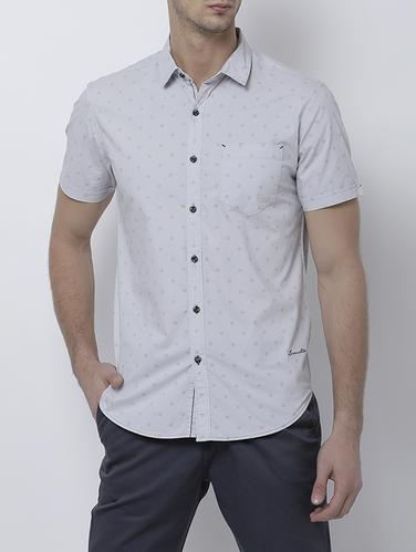 grey cotton casual shirt - 14537279 - Very Small Image - 1