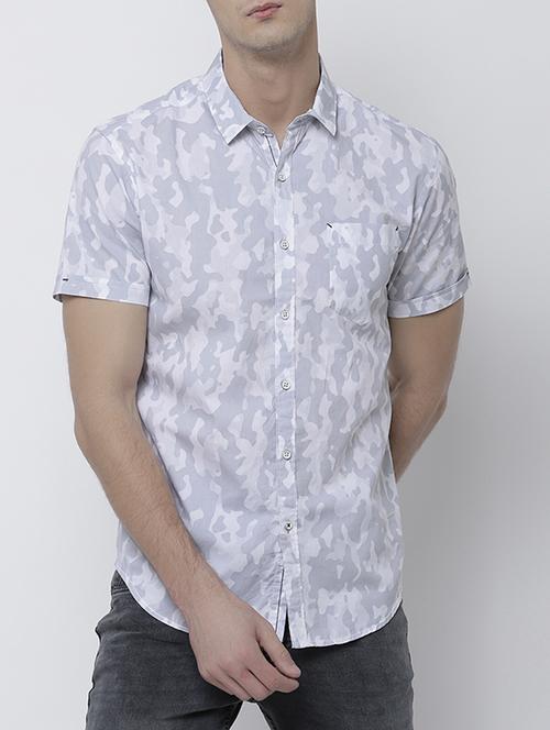 grey cotton casual shirt - 14537280 - Very Small Image - 1