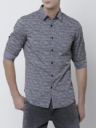 grey cotton casual shirt - 14537307 - Very Small Image - 1