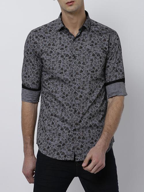 grey cotton casual shirt - 14537312 - Very Small Image - 1