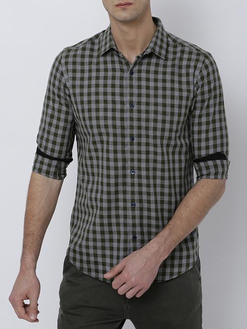 black cotton casual shirt - 14537318 - Very Small Image - 1