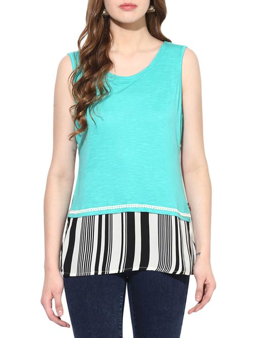 light blue viscose casual top - 14537348 - Very Small Image - 1
