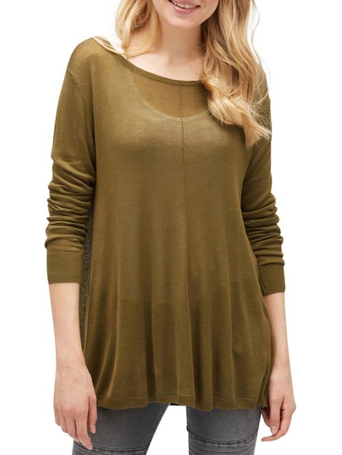 Olive green solid sweatshirt - 14537377 - Very Small Image - 1