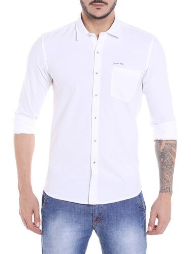white cotton casual shirt - 14537492 - Very Small Image - 1