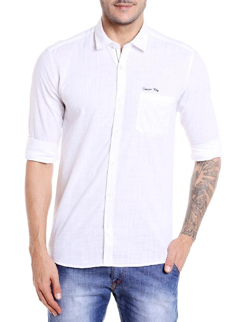 white cotton casual shirt - 14537496 - Very Small Image - 1