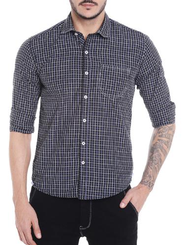 black cotton casual shirt - 14537525 - Very Small Image - 1