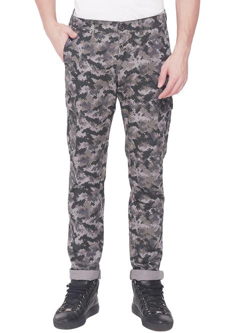 grey cotton cargos - 14537634 - Very Small Image - 1