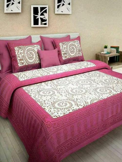 Warli Print Double bedsheet with two pillow covers - 14537699 - Standard Image - 1