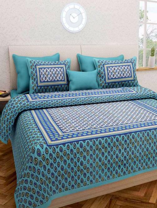 Ethnic Print Double bedsheet with two pillow covers - 14537733 - Standard Image - 1