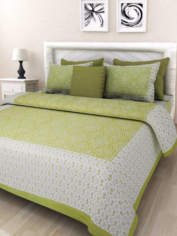 Ethnic Print Double bedsheet with two pillow covers - 14537747 - Zoom Image - 1