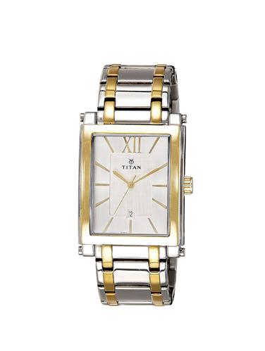 Titan Golden Water Resistant Watch For Men - 9327BM01 - 14537799 - Very Small Image - 1
