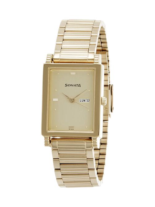 Sonata Gold dial Watch For Men - 7058YM05 - 14537837 - Very Small Image - 1