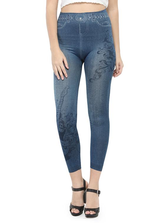 blue printed jegging - 14537994 - Zoom Image - 1
