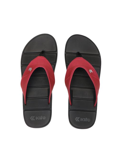 red leatherette toe separator flip flops - 14538113 - Very Small Image - 1