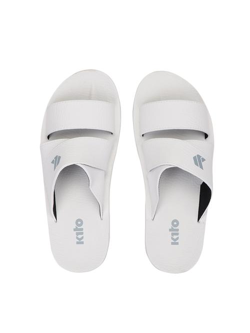 white leatherette slip on flip flops - 14538114 - Very Small Image - 1