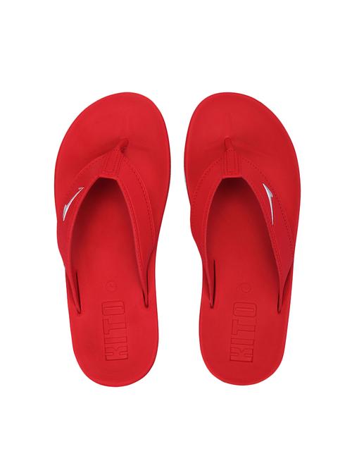 red leatherette toe separator flip flops - 14538117 - Very Small Image - 1