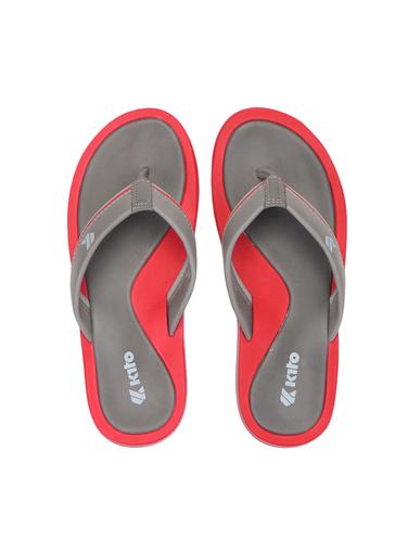 grey leatherette toe separator flip flops - 14538121 - Very Small Image - 1