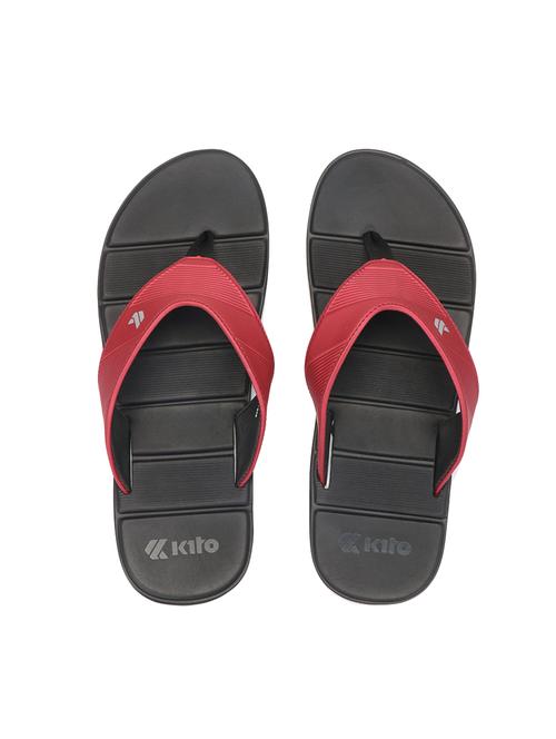 red leatherette toe separator flip flops - 14538123 - Very Small Image - 1